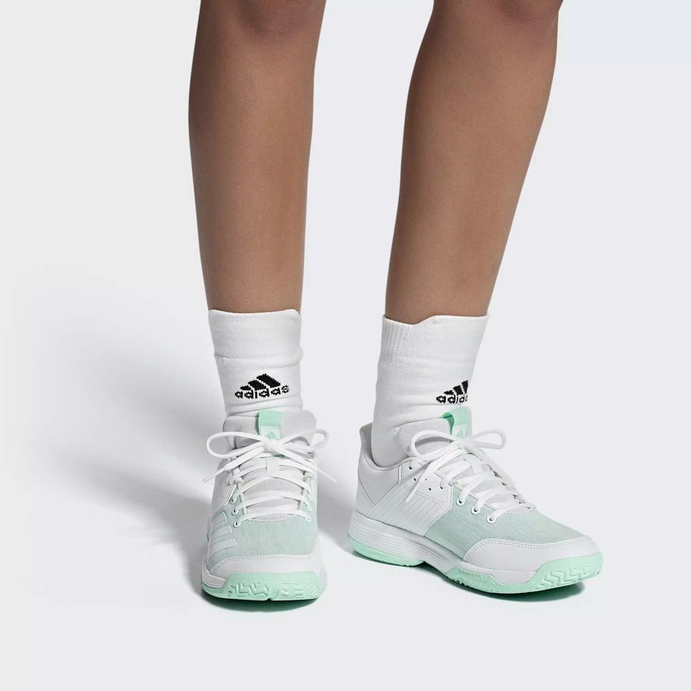 Adidas Ligra 6 Tenis De Voleibol Blancos Para Mujer (MX-68120)